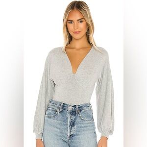 MAJORELLE Gray Long Sleeve Bodysuit